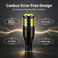 Ampoule LED de recul T15-3030-21SMD 21SMD 6000K Blanc Canbus Sans Erreur T15 921 W16W pour feux de stationnement et de recul auto