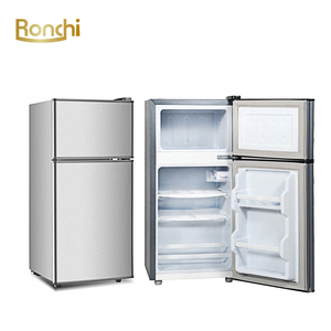 Mini-réfrigérateur 2 portes, congélateur supérieur, 50L, couleur argent, pour la maison - Product Image 3