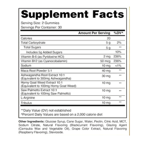 Vitamin B12 Gummy tự nhiên 60 đếm mạnh mẽ Kẹo bổ sung cho sức khỏe nam giới người lớn đường miễn phí sức khỏe công thức - Product Image 2