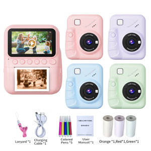 Appareil photo avec imprimante photo instantanée, écran IPS couleur, <span class=keywords><strong>enregistrement</strong></span> vidéo 4K, zoom optique 16x, capteur CMOS - Product Image 1