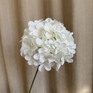 KEWEI-H004 Flor <span class=keywords><strong>de</strong></span> Hortensia <span class=keywords><strong>de</strong></span> Seda Pentagonal Individual, Arreglo Floral para Boda, Flor <span class=keywords><strong>de</strong></span> Hortensia Artificial Rosa Intenso - Product Image 5