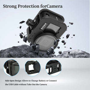 Muestras gratis <span class=keywords><strong>precio</strong></span> de fábrica personalizado OEM diseño funda protectora para <span class=keywords><strong>GoPro</strong></span> <span class=keywords><strong>Hero</strong></span> 11 <span class=keywords><strong>Hero</strong></span> 10/<span class=keywords><strong>9</strong></span> negro, marco de carcasa de Metal de puerta trasera - Product Image 4