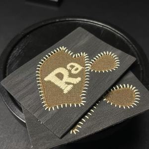 <strong>Custom</strong> Logo Sew-on Genuine Tag <strong>Jeans</strong> Leather Patches <strong>Label</strong> High Quality Rectangle Embroidered Patches Laser Cut for Clothing - Product Image 5