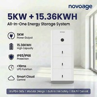 Sistema de Almacenamiento de Energía Solar Doméstico Todo en Uno de 15KWH, Batería LiFePO4 de 5-10KW con Diseño Híbrido Apilable para Novoage Gemini