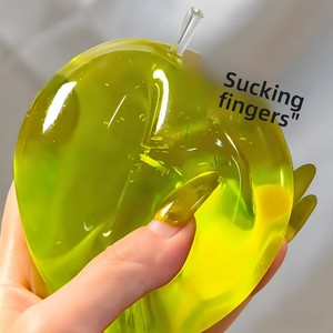 Jouet anti-stress en plastique vert océanique en forme <span class=keywords><strong>de</strong></span> pomme, unisexe, pour tous les âges, pour soulager <span class=keywords><strong>la</strong></span> colère, à récupération lente, cadeau - Product Image 3