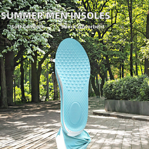 Semelles de sport d'été pour hommes avec absorption des chocs et de la transpiration, prévention des odeurs et propriétés antibactériennes, confort en silicone - Product Image 2