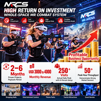 Arena Permainan Realitas Campuran Multiplayer MR CS, Headset VR, Lokomosi Fisik, Mode Kooperatif dan Kompetitif, Komersial