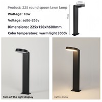 Lampe de pelouse LED d'extérieur moderne étanche solaire cour jardin IP65 corps en aluminium simple petite taille garantie de 3 ans Dimmable