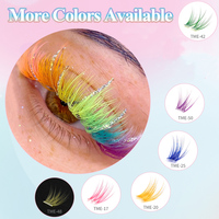 Extensions de cils en grappe effet 3D en soie, volume 22mm, 8mm-15mm, pour vente en gros et DIY