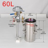 Réservoir automatique de peinture 60L avec agitateur mélangeur agitateur 304 récipient à pression en acier inoxydable distribuant de la peinture à l'air