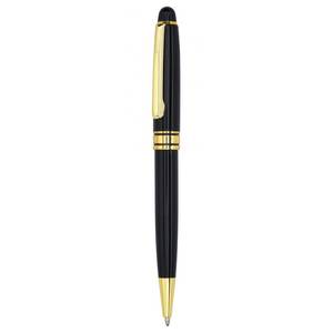 Elegante penna nera e oro con clip per uso promozionale - Product Image 1