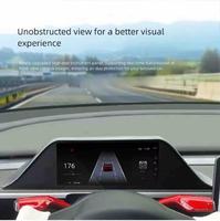 HUD de pare-brise LCD amélioré de 9,66 pouces avec CarPlay/Android Auto pour Tesla Model Y 2019-2024 et Model 3 2017-2023 - Alerte d'angle mort