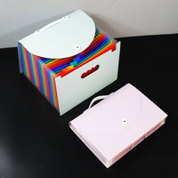 Lot de 12 dossiers A4 pour papiers de test, pochette accordéon couleur dégradée, organiseur portable pour étudiants du collège et du lycée