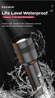 Mini lampe torche tactique LED la plus vendue, en alliage d'aluminium, rechargeable, XPE, étanche IP44, 150LM, modes Haute/Basse/Stroboscopique, portable