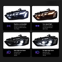 Faros Delanteros LED Matrix A4 B8.5 A4L DRL 2009-2016, Luz Alta, Direccional, Nuevos Faros Audi para Reequipamiento/Actualización, CCC/EMARK