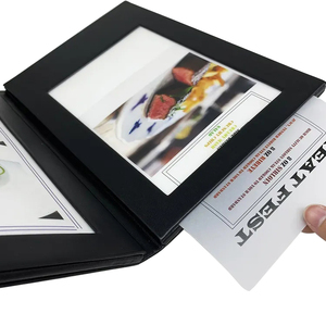 Porta Menús Iluminado de Cuero PU Negro a Precio de Fábrica, Cubierta de 4 Páginas, Tablero de Menús Iluminado LED para Restaurante - Product Image 3