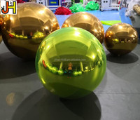 Adornos Navideños Inflables Dorados/Rojos/Verdes, Bola de Espejo Inflable de PVC