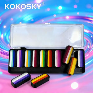 طلاء وجه للأطفال، طلاء جسم جديد بـ 6 ألوان فخرية، طلاء وجه مائي عالي الجودة متعدد الألوان - Product Image 2