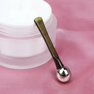 New Mini Eye Cream Stick Plastic ABS Handle With Metal Ball Spatula Facial Massage Spoon Roller