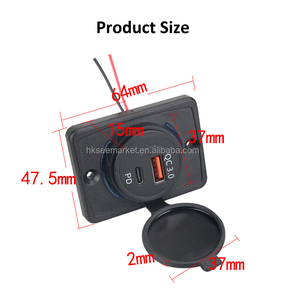 ที่ชาร์จในรถยนต์แบบเร็ว 12-24V 20W ดีไซน์ทันสมัย ช่องเสียบ Type C + Type A USB QC3.0 PD3.0 ป้องกันไฟลุก - Product Image 2