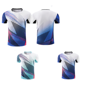T-shirt de sport personnalisé à impression dégradée, OEM, séchage rapide, idéal pour le badminton et l'entraînement sur piste - Product Image 1