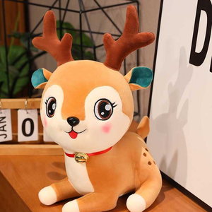 ของเล่นตุ๊กตาสัตว์กวางการ์ตูนอ้วนๆ พร้อมส่ง ของเล่นตุ๊กตาผ้าพลัฌนุ่มๆ สำหรับเครื่องเครนเกมในเกมอาร์เคด - Product Image 1