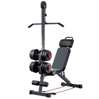 Banc de musculation multifonction avec assistant pour les sit-ups, chaise d'entraînement à domicile pour développations au banc, exercices de soulevé de bras et entraînement complet du corps