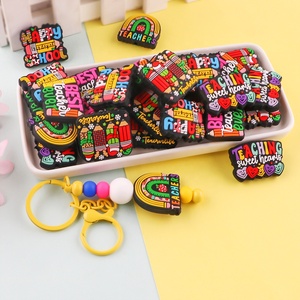 Enseignant de qualité alimentaire en silicone breloques perles focales sans BPA pour stylos porte-clés téléphone portable chaîne bijoux bracelet faisant bébé - Product Image 1