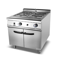 Gamme commerciale professionnelle de brûleur du gaz 4 de cuisine de BBQ de restaurant avec le four électrique