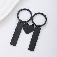 Benutzer definierte personal isierte Edelstahl Schlüssel bund Blank Metall Kalender DIY Graviert Double Tag Charm Schlüssel ringe Cartoon-Stil