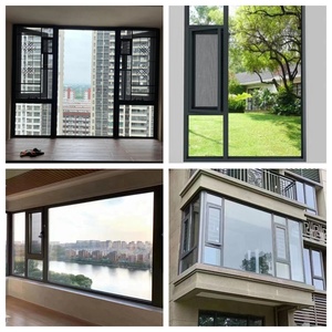 Fenêtre double sécurité élégante à cadre étroit en aluminium à rupture de pont thermique, haute transparence, sur mesure pour <span class=keywords><strong>baie</strong></span> <span class=keywords><strong>vitrée</strong></span> d'appartement - Product Image 3
