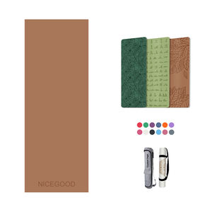 เสื่อโยคะขนาด8มม. เสื่อโยคะโยคะแบบยางด้านเป็นมิตรต่อสิ่งแวดล้อมทำจากหนัง PU ขนาดใหญ่ออกแบบได้ตามที่ต้องการ - Product Image 4