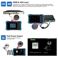 Testeur de câble IP pour caméra de vidéosurveillance 4K H.265 8MP DC 12V 24V avec sortie RJ45 TDR, outil d'installation d'écran réseau analogique hybride