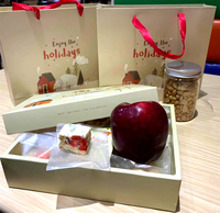 Boîte cadeau de Noël personnalisée avec sac en papier assorti, boîte d'emballage pour biscuits et gâteaux de Noël