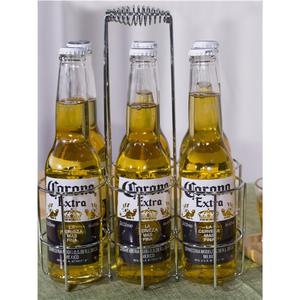 Portador de bebidas metálico dorado para seis paquetes, para cerveza, vino, barbacoa y fiestas. - Product Image 5