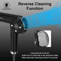 Sèche-cheveux professionnel ionique électrique BLDC haute vitesse 1800W avec diffuseur, double tension, 4 températures, ions négatifs, pour hôtels, voyages et usage commercial