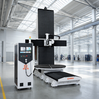Machine de gravure CNC verticale 5 axes 1525, haute rigidité, modèles de sculpture 3D complexes personnalisés pour le travail de la bois, de la mousse et des matériaux composites