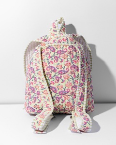 High Quality Hand Block Printed Quilted <b>Backpacks</b>. with Button Closure. Can be Customised. Cotton Wading and Cotton Fabric - Product Image 2