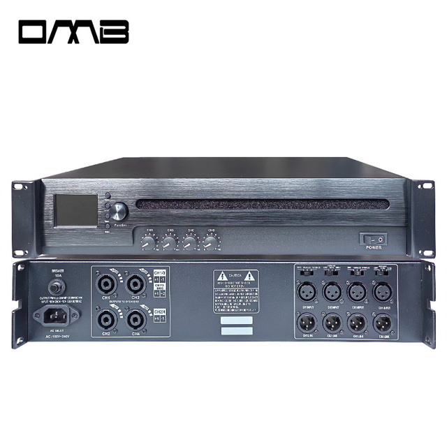 Class D 2u 4 Channel Professional Audio Stereo 2000 Watt Power Amplifier Preamplificador