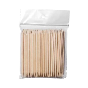 100 bâtonnets à double extrémité pour repousser les cuticules, bâtonnets en bois d'oranger pour manucure, outil de nettoyage des peaux mortes et de suppression des strass - Product Image 2