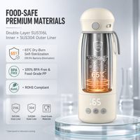 Chauffe-biberon portable avec stérilisation automatique à sec, intérieur en acier inoxydable pour l'alimentation des nourrissons en déplacement
