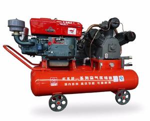 Compressore d'aria portatile diesel Hongwuhuan W2.85/5 con pistone lubrificato, pompa raffreddata ad acqua da 5 bar, avviamento automatico, per miniera, con cuscinetti a giunto - Product Image 2