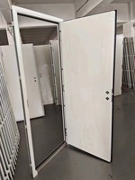 Porte en acier pré-assemblée facile à installer pour mur en panneau sandwich de 50 à 75 mm - Convient pour maison conteneur, maison préfabriquée, maison en kit