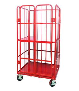 Foldable Powder Coating Roll Container Logistics Trolley <strong>Transport</strong> <strong>Carts</strong> Roll Cages for Warehouse Supermarket - Product Image 6