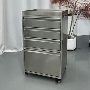 ตู้เก็บอุปกรณ์ทำผมสแตนเลสสำหรับร้านเสริมสวย ตู้เก็บของร้านทำผม ตู้เก็บอุปกรณ์ตัดผม - Product Image 4