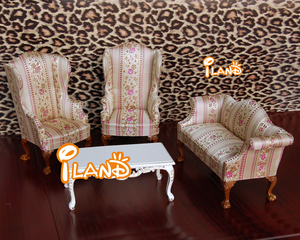 Iland – canapé en cuir miniature, <span class=keywords><strong>chaise</strong></span> Double, poupée de mode 1:6, meubles de salon en <span class=keywords><strong>bois</strong></span>, série Boutique - Product Image 3