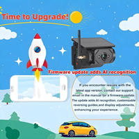 Caméra de recul Iposter solaire sans fil avec détection d'angle mort par IA, magnétique, rechargeable, compatible iOS et Android, 1080P