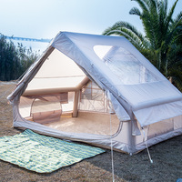 Tente de camping gonflable familiale, style quatre saisons, tissu Oxford, grand espace, design pique-nique, utilisation imperméable