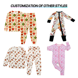 Pyjamas pour enfants en bambou à motif personnalisé KR, vêtements de nuit pour bébés en fibre de bambou écologique et douce, vêtements de nuit personnalisés pour enfants - Product Image 6
