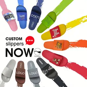 Sublimation Slippers Polyester Transparent Labels For Slides Sliders Rubber Single Pvc Slipper Strips Latest Design